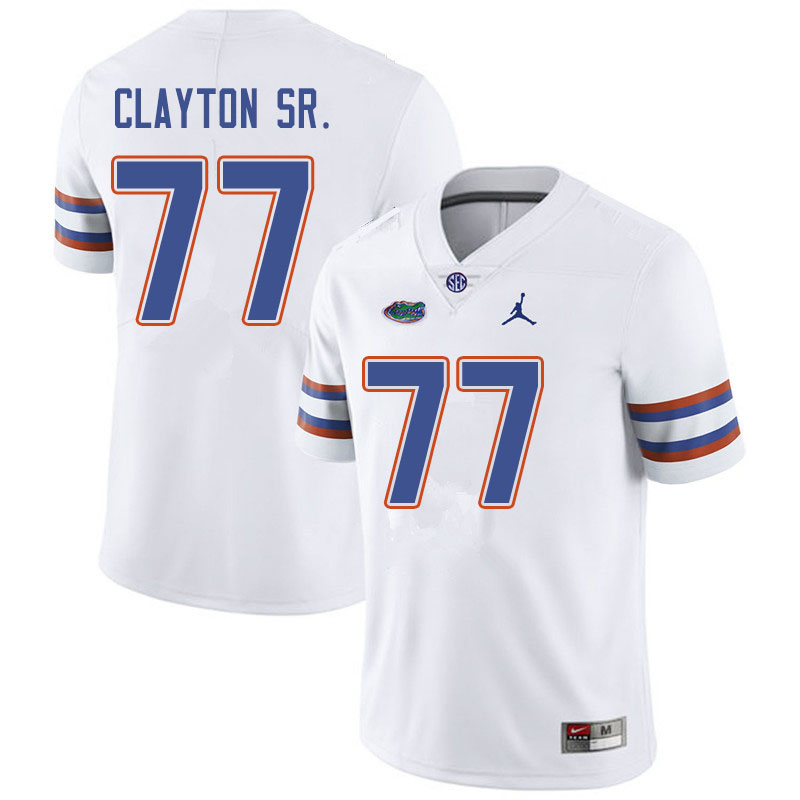Jordan Brand Men #77 Antonneous Clayton Sr. Florida Gators College Football Jerseys Sale-White - Click Image to Close